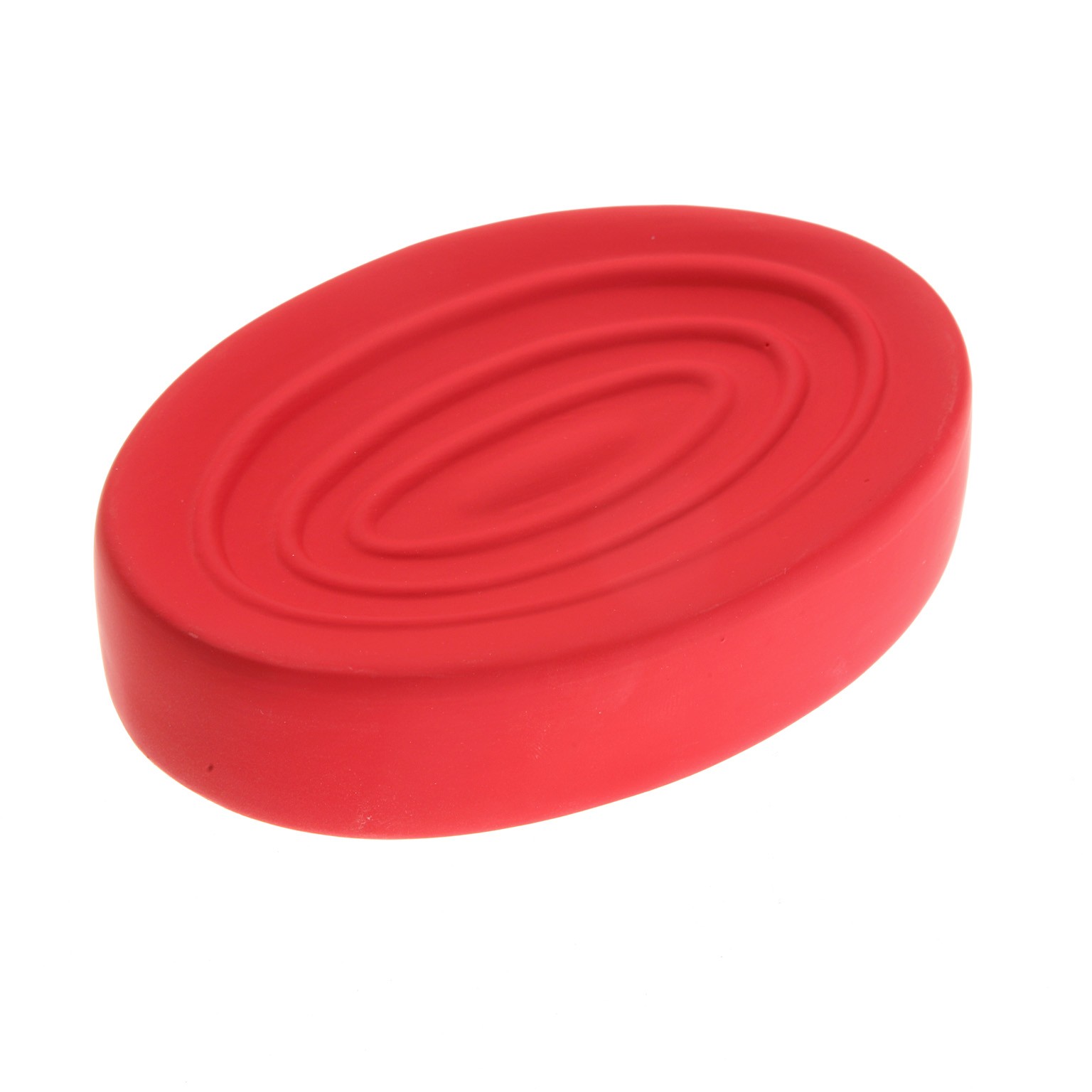 RED SOAP DISH RUBBERY FINISH