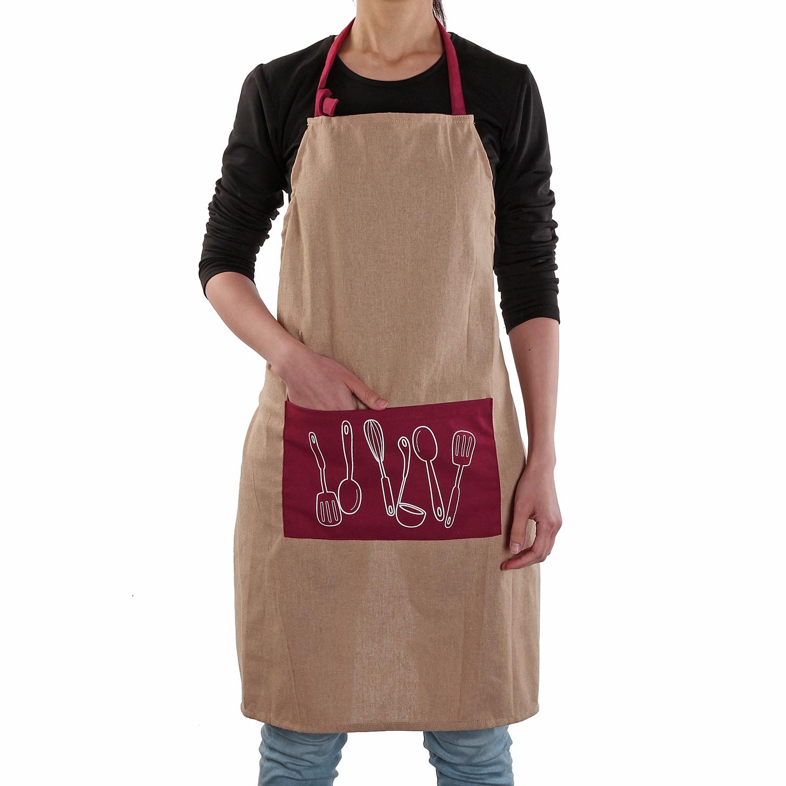 Personalized Custom Apron For Women Men Kitchen Cooking Aprons Customized  with Pockets Name Text Logo Picture - AliExpress